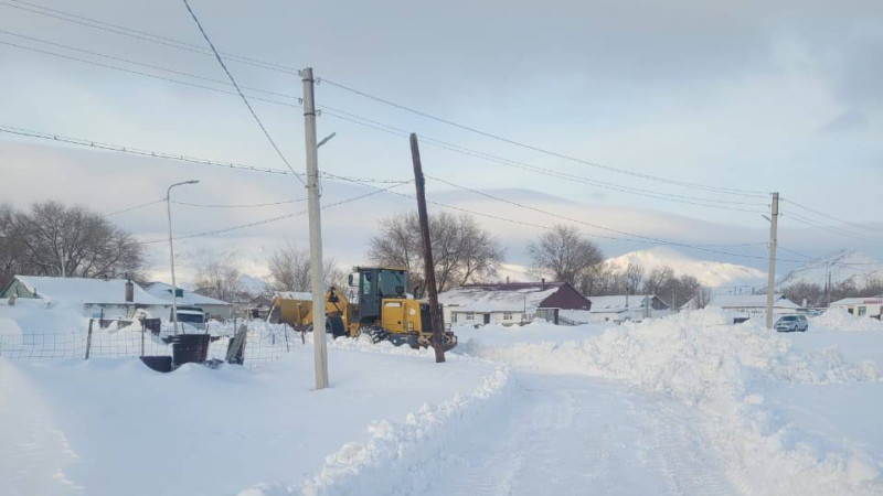 Ұлытау ауданында жолдарды қардан тазарту жұмыстары жүргізілуде