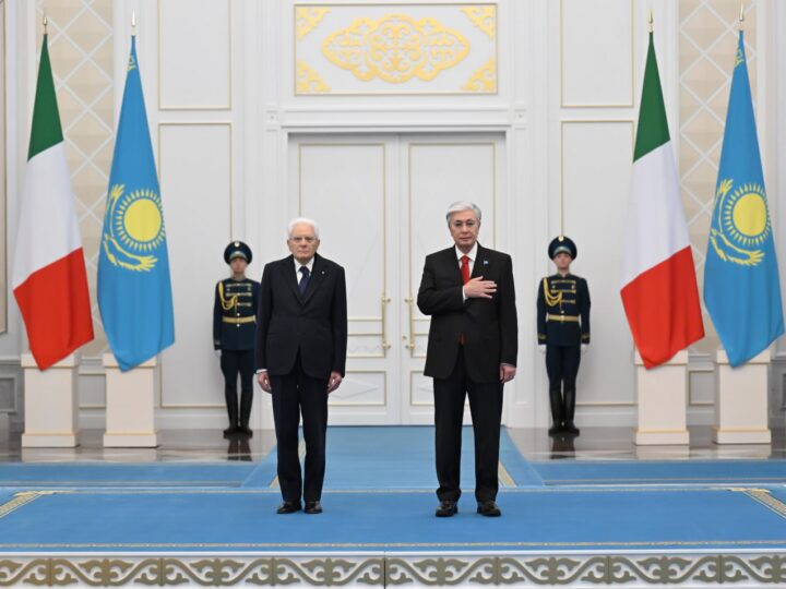 Ақордада Италия Президентін қарсы алу рәсімі өтті