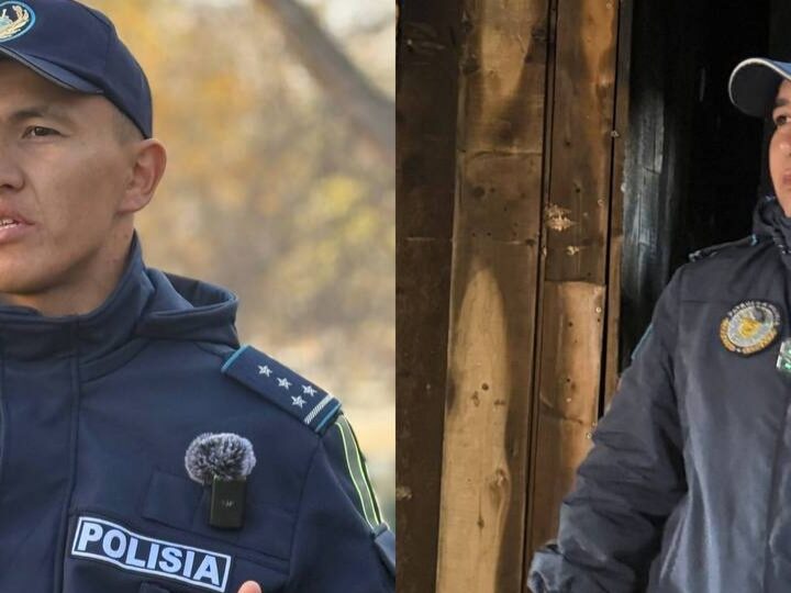 Ұлытау облысында полицейлер өртенген үйден үш баланы аман алып шықты