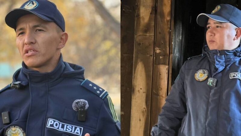 Ұлытау облысында полицейлер өртенген үйден үш баланы аман алып шықты