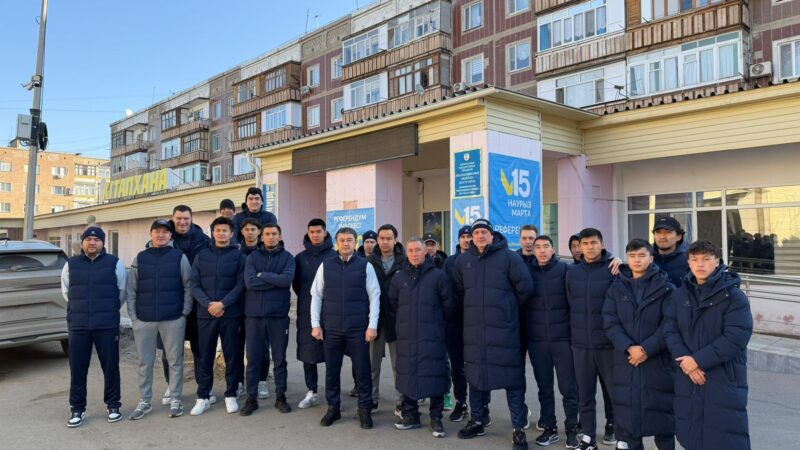 Жезқазғанда «Ұлытау» футбол клубының ойыншылары референдумда дауыс берді