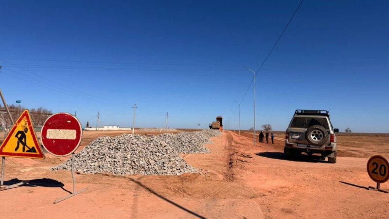 Борсеңгір-Теректі жолы жөнделуде