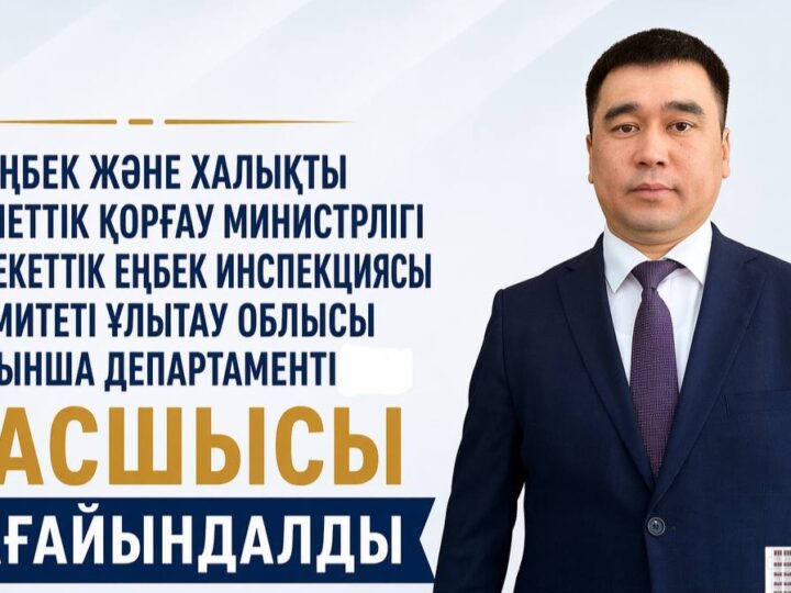 Еңбек және халықты әлеуметтік қорғау министрлігі Мемлекеттік еңбек инспекциясы комитеті Ұлытау облысы бойынша департаментінің басшысы болып Мерхат Сапарғалиев тағайындалды