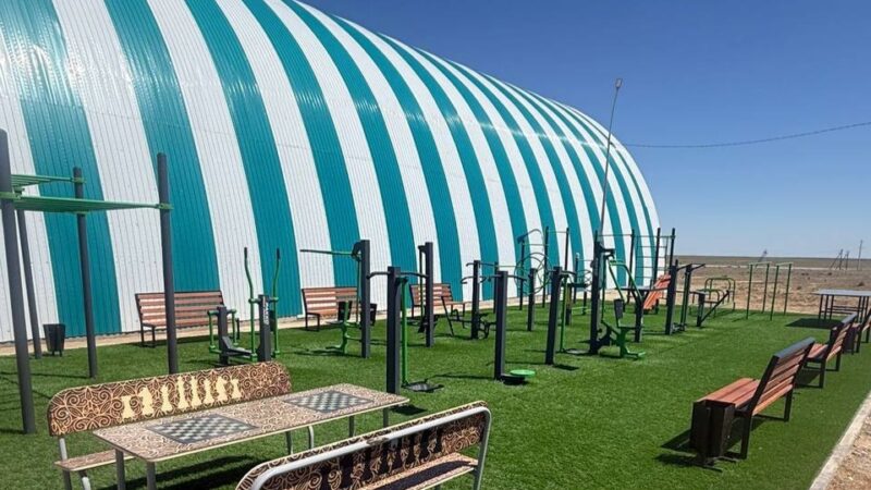 Қоскөл ауылында жаңа спорттық воркаут алаңы пайдалануға берілді