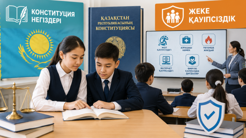 «Конституция негіздері», «Жеке қауіпсіздік»: қазақстандық мектептерде жаңа пәндер енгізіледі
