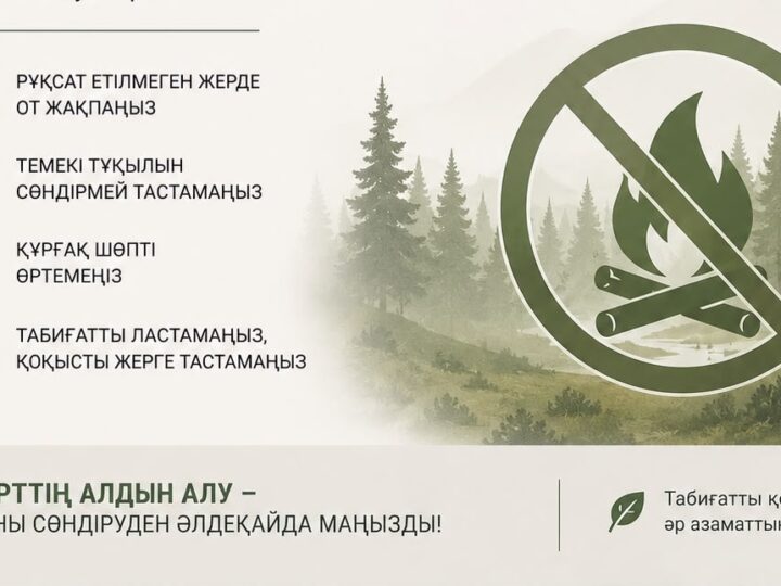 Табиғаттағы өрт қауіпсіздігі – баршаға ортақ жауапкершілік