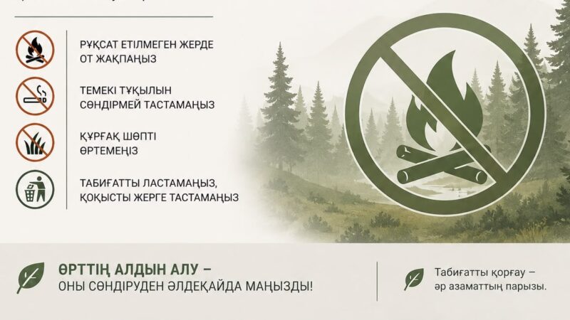 Табиғаттағы өрт қауіпсіздігі – баршаға ортақ жауапкершілік