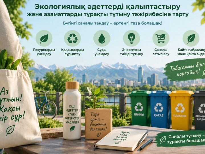 Экологиялық әдеттерді қалыптастыру және азаматтарды тұрақты тұтыну тәжірибесіне тарту