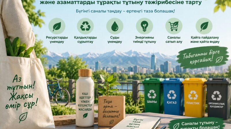 Экологиялық әдеттерді қалыптастыру және азаматтарды тұрақты тұтыну тәжірибесіне тарту