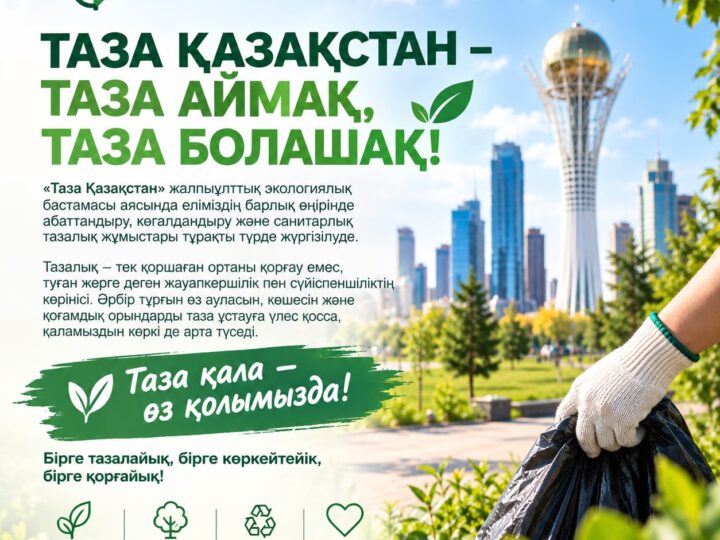 Таза Қазақстан – таза аймақ, таза болашақ