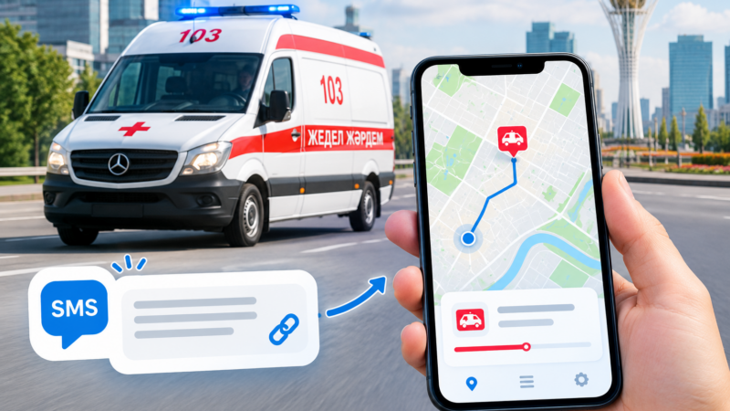 Жедел жәрдем көлігін енді картадан онлайн бақылауға болады
