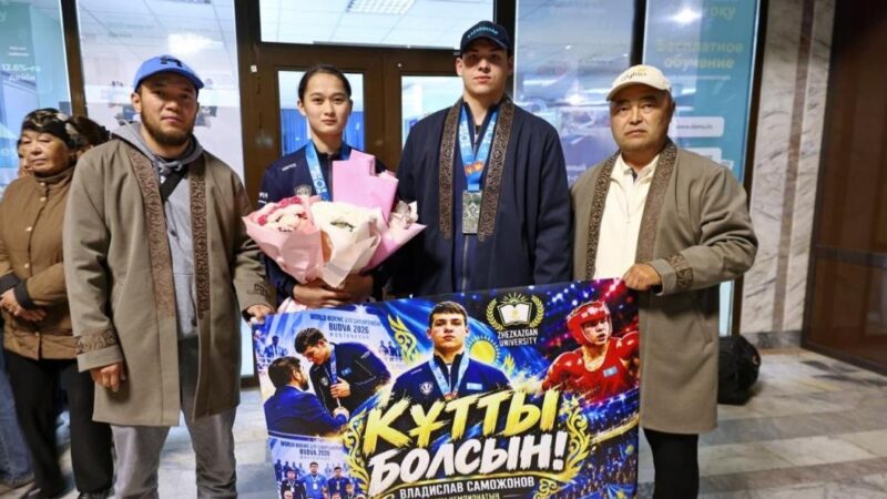 Ұлытау облысында бокстан әлем чемпионатының жүлдегерлерін салтанатты түрде қарсы алды